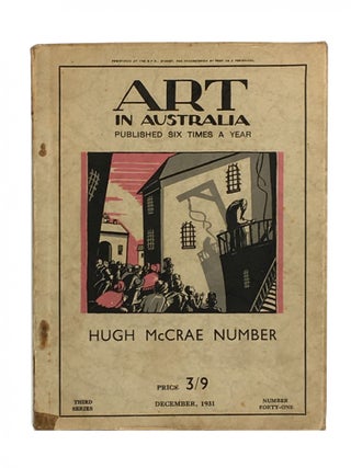 Item #1030 Art in Australia; Published Six Times a Year; Hugh McCrae Number; Third Series;...