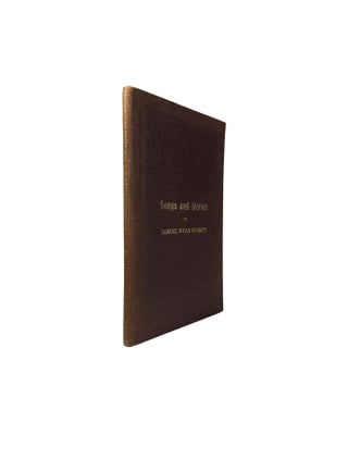 Item #11862 Songs and Verses. Samuel Vivian BENNETT