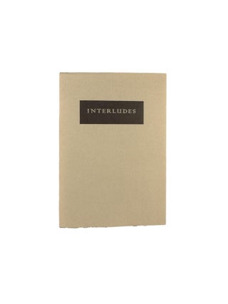 Item #11892 Interludes. Six Poems. Christopher BRENNAN