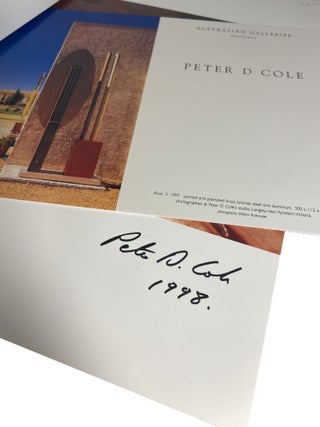 Peter D Cole: Landscape Studio Space Form; Recent Sculptures and Drawings 1996 - 1998