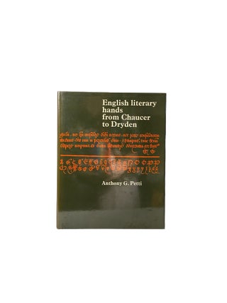 English Literary Hands From Chaucer to Dryden