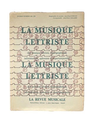Item #15448 La Musique Lettriste; (La musique lettriste, hypergraphique, infinit&eacute;simale,...