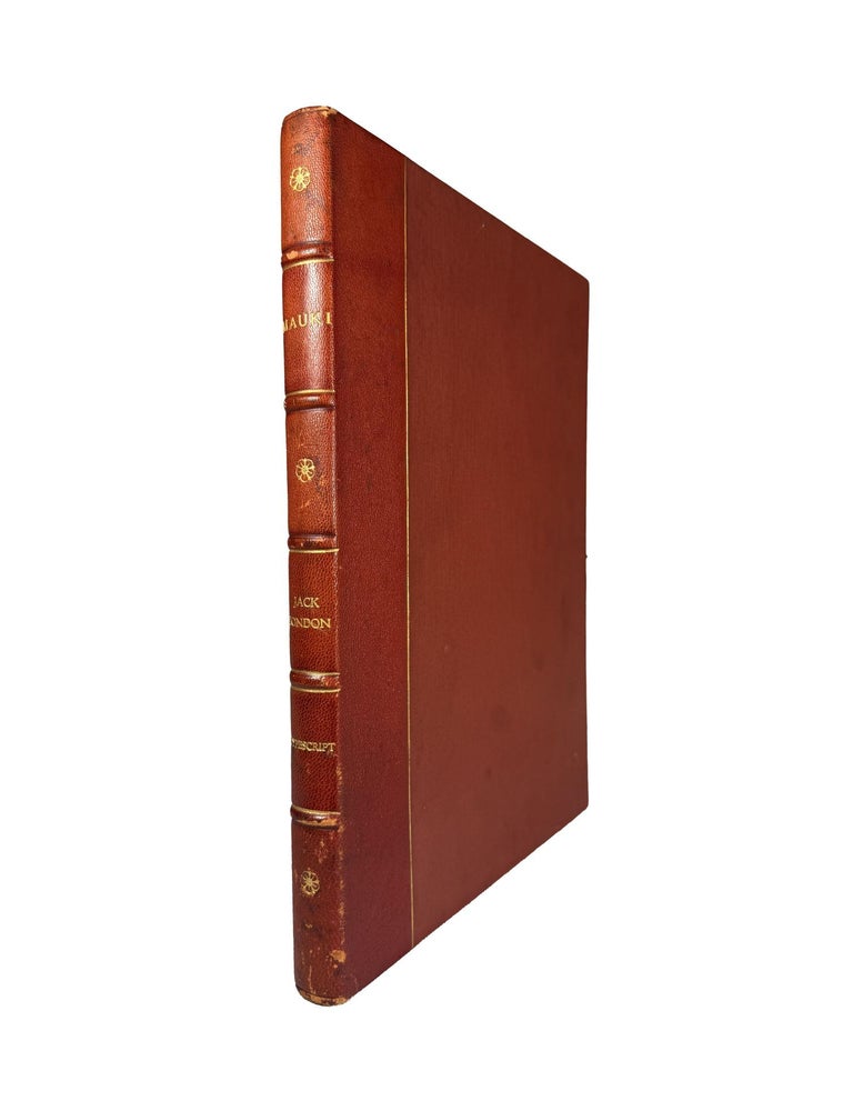 Item #15538 Typescript of South Sea story, "Mauki". Jack LONDON.