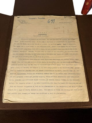 Typescript of South Sea story, "Mauki"