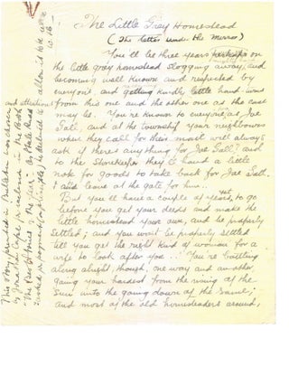 Item #15639 Original Signed Manuscript of "The Letter Under the Mirror" STEELE RUDD, Arthur Hoey...