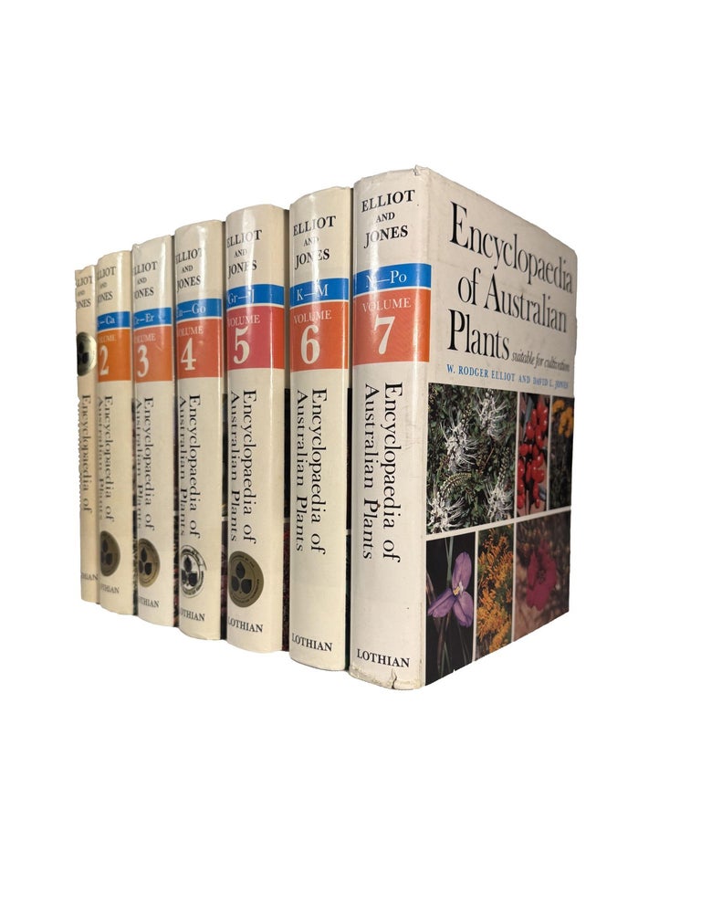 Item #15642 Encyclopaedia of Australian Plants suitable for cultivation (Volumes 1-7); Line drawings by Trevor L. Blake. James Hamlyn WILLIS, W. Rodger ELLIOT, David L. JONES.