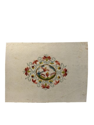 Doppelseitige Seidenstickerei auf Papier / Double-sided silk embroidery on paper