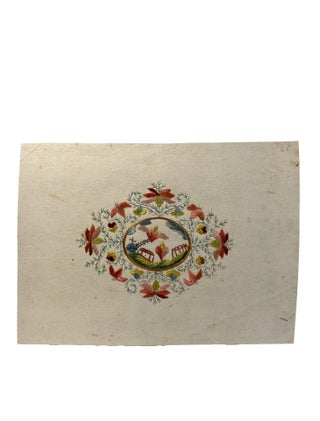 Doppelseitige Seidenstickerei auf Papier / Double-sided silk embroidery on paper