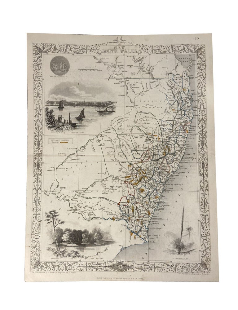 Item #2831 New South Wales; Steel engraved with hand colour. John RAPKIN, Henry WARREN.