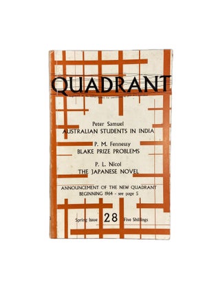 Item #3071 Quadrant : An Australian Quarterly Magazine, Volume VII, number 4. James MCAULEY