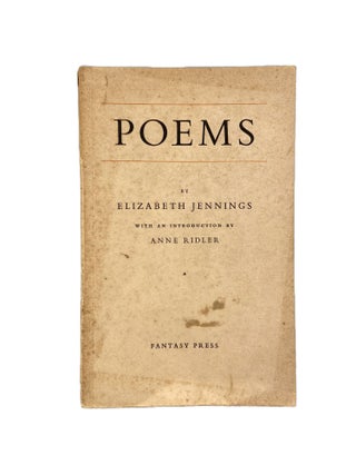 Item #3330 Poems. Elizabeth JENNINGS