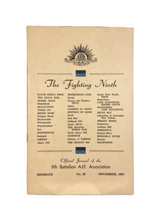 Item #3598 The Fighting Ninth; No. 20. Official Journal of the 9th Battalion A. I. F. Association