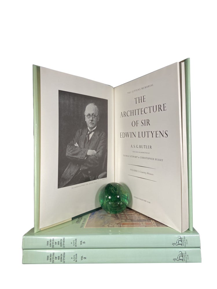 Item #3608 The Architecture of Sir Edwin Lutyens; (Vol I) Country Houses; (Vol II) Gardens, Dehli, Washington; (Vol III) Public Buildings, Etc. A. S. G. BUTLER.
