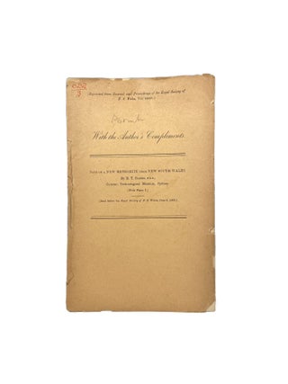Item #3812 Notes on a New Meteorite from New South Wales; With the Author's Compliments. R....