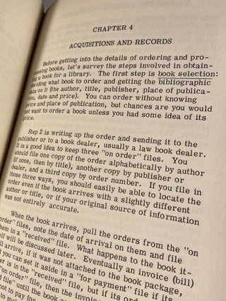 Manual for Prison Law Libraries