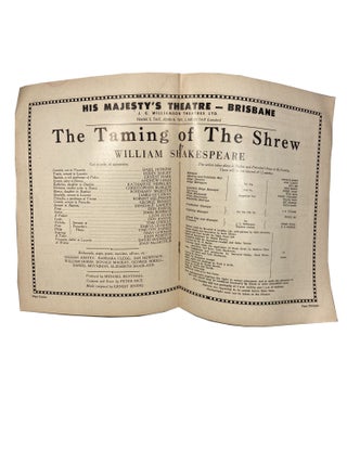 The Old Vic Company Australian Tour 1955, His Majesty's Theatre Brisbane; The Taming of the Shrew