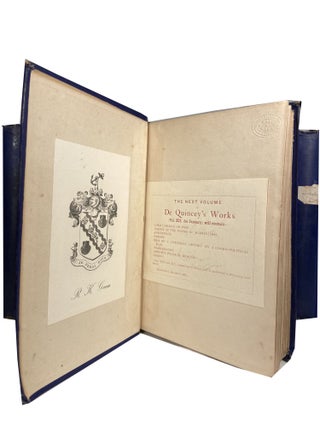 De Quincey's Works.; XVI Volume Set.