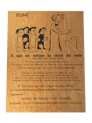 Item #534 "Jeune à qui on refuse le droit de vote" Paris 1968