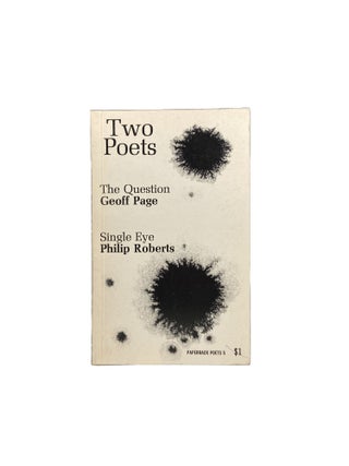 Item #5646 Two Poets : The Question ; The Single Eye; Paperback Poets 5. Geoff PAGE, Philip ROBERTS