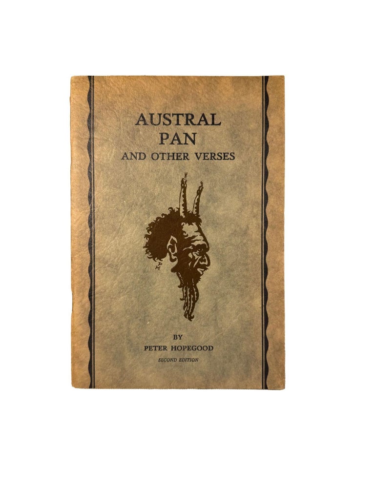 Item #6028 Austral Pan and Other Verses [Presentation Copy]. Peter HOPEGOOD.